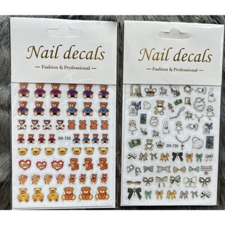 Sticker mẫu hoạt hình ngộ nghĩnh dán móng tay nail