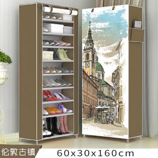 Tủ giày dép 3d 7 tầng khung inox
