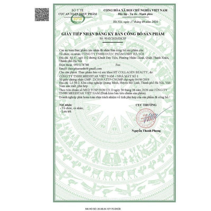 Viên uống trắng da mờ nám tàn nhang HT COLLAGEN BEAUTY 30 viên