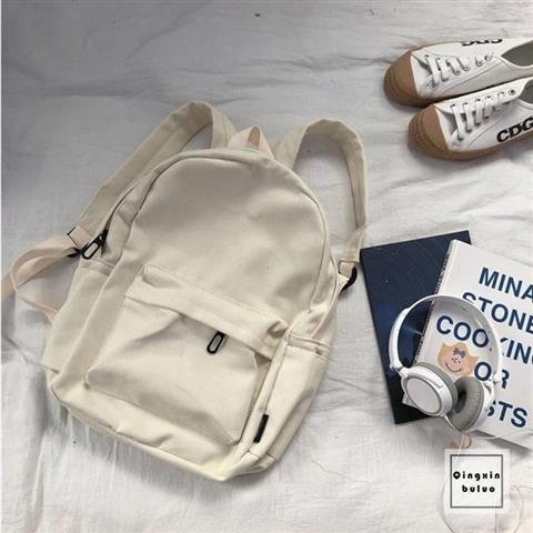 Korean Fashion Canvas School Backpacks For Women