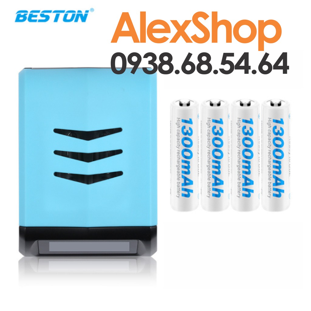 💥Xả Lỗ💥Bộ 4 Pin Sạc BESTON AA/AAA 3300/3000/1200/1300/1100 Pin Sạc Hoặc Kèm Sạc C9001