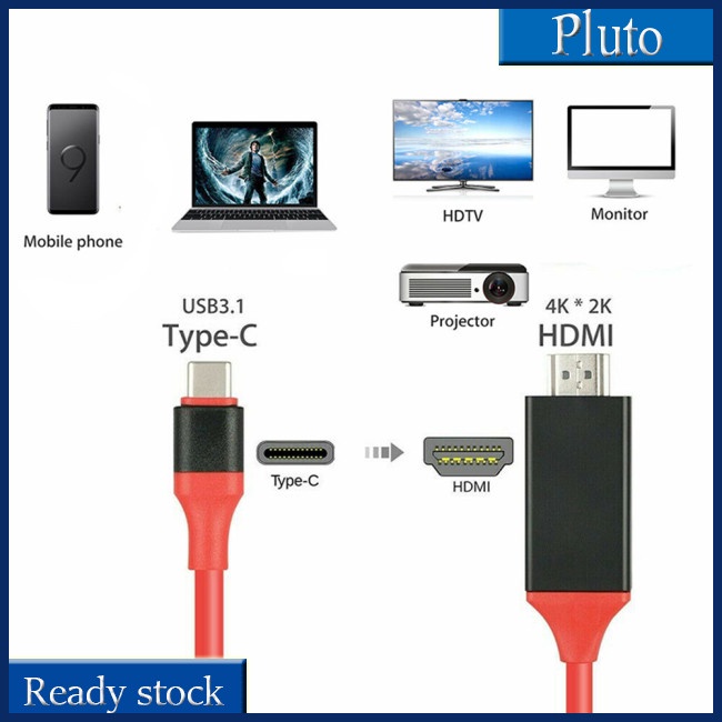 Mới Cáp Chuyển Đổi USB Type-C Sang HDMI HDTV 4K 30HZ Độ Nét Cao