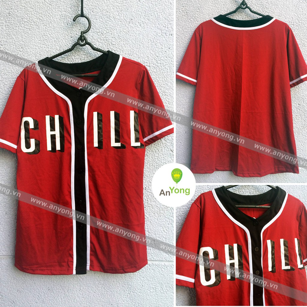 Áo thun bóng chày CHILL