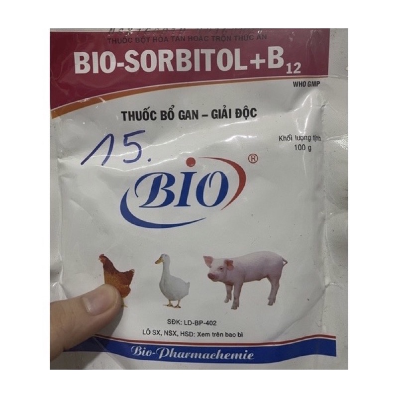 Bột bổ gan Bio Sorbitol + B12 gói 100g