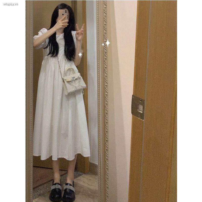 Đầm dài qua gối phong cách Pháp thời trang mùa hè cổ điển