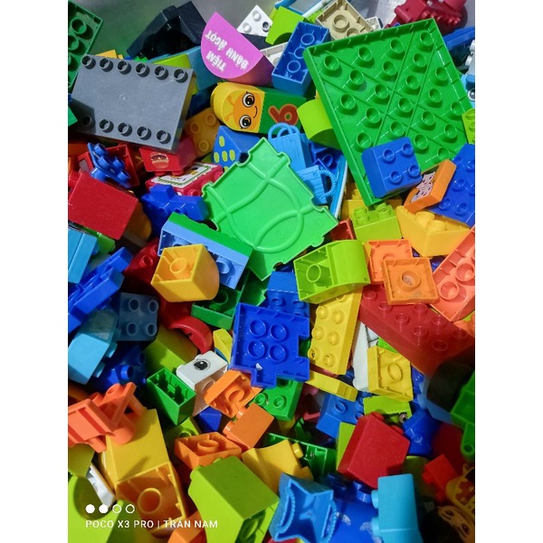 1kg Đồ Chơi xếp hình tương thích Lego Duplo, 1kg gạch nhựa ABS.