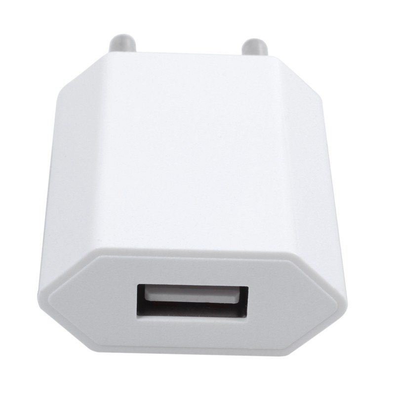 Cốc sạc màu trắng phích EU chuyển đổi sạc AC USB cho iPhone 5 5S 4S 4 3GS iPod Touch Nano