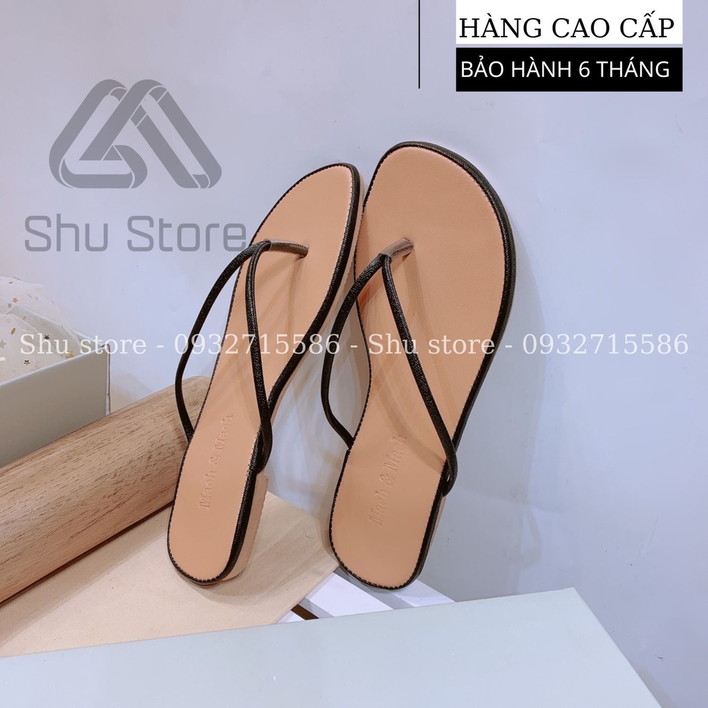 DÉP NỮ SHUSTORE - DÉP XỎ NGÓN NỮ THỜI TRANG QUAI MẢNH ĐẾ VIỀN TRẮNG FULLBOX