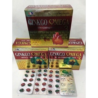HOẠT HUYẾT DƯỠNG NÃO GINKGO OMEGA 3 WITH COENZYME Q10 - TỐT CHO NÃO, TIM, MẮT - HỘP 100 VIÊN