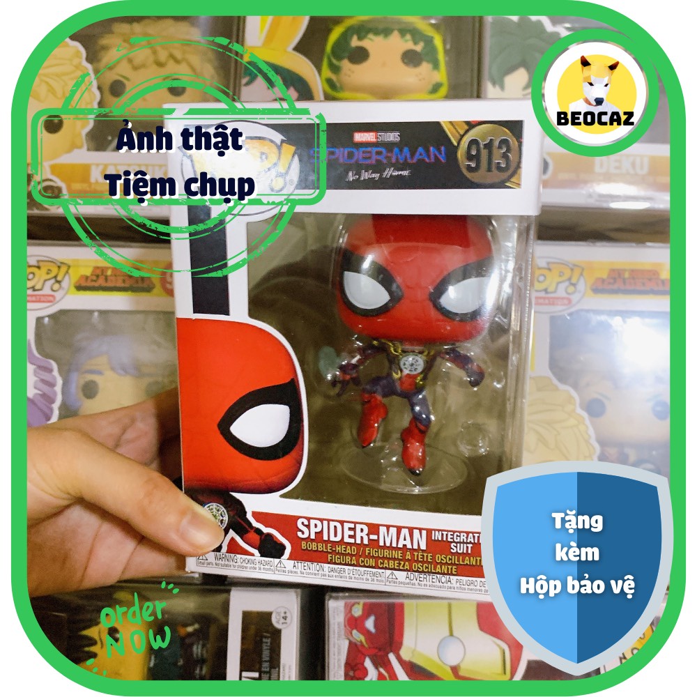 [Full Box Tặng Hộp Bảo Vệ] Mô hình Funko nội địa Trung Người nhện Spider Man phiên bản nâng cấp No.913