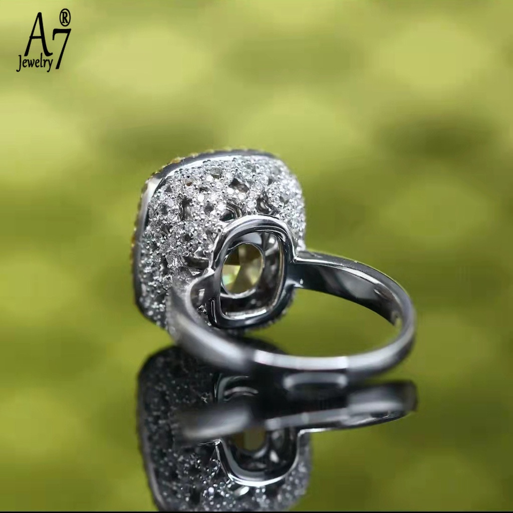 Nhẫn Hở Đính Kim Cương Vàng Hình Vuông X4Y28 Sang Trọng Cho Nữ