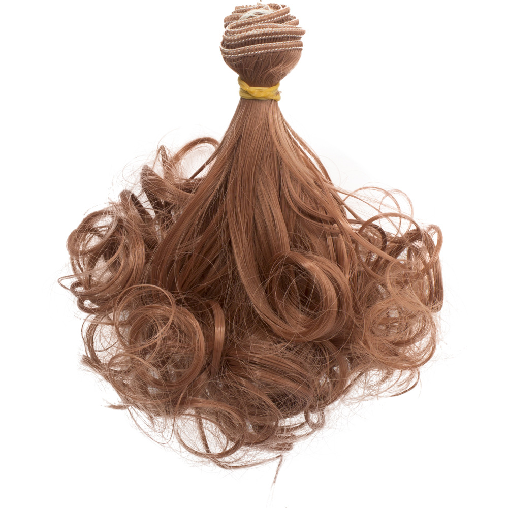 Bộ tóc giả uốn cúp đáng yêu trang trí cho búp bê