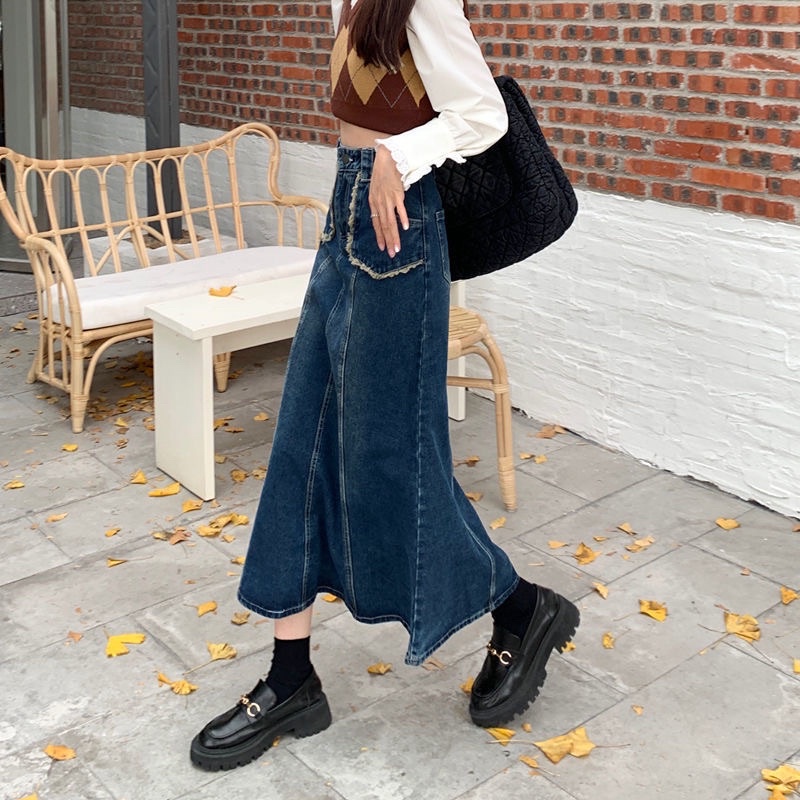 Chân Váy Jean Midi Dáng Xoè Taobao Order