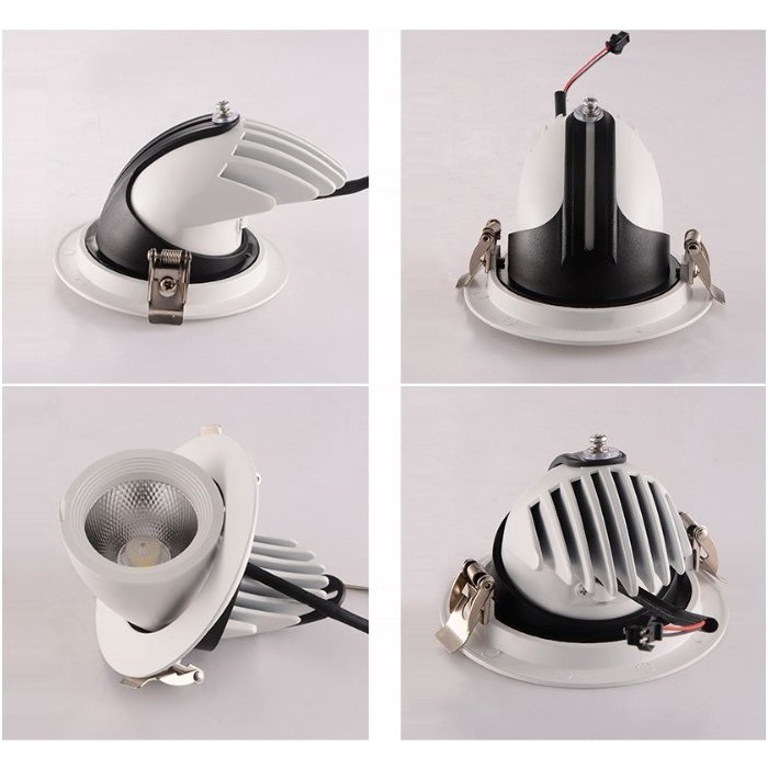 Đèn Led Âm Trần Đế Xoay 360 Độ 12W, Đèn Soi Tranh, Đèn Trang Trí Shop HL Lighting