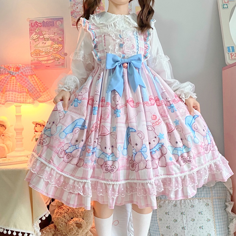 Váy lolita JSK gấu dễ thương