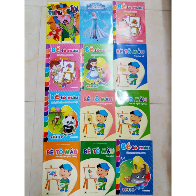 Tập tô cho bé ( tô hình và tô chữ)