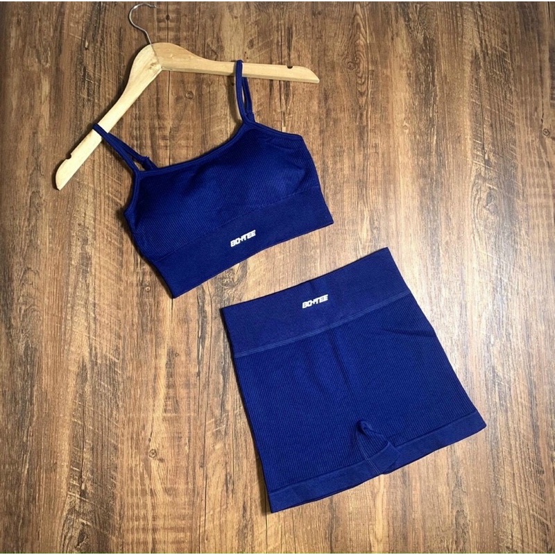 Set bộ đồ tập gym nữ, tập yoga aerobic thể thao gồm áo bra quần đùi tập gym