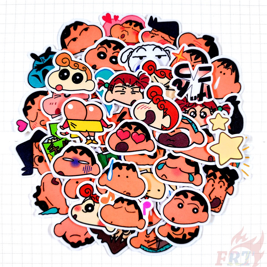 ★★★ Sticker Dán Trang Trí Nhật Ký Hình Cậu Bé Bút Chì Shin-chan Q-6 ★★★ Bộ 50 Miếng Dán Trang Trí Album Thời Trang DIY Kích Thước 2~3cm