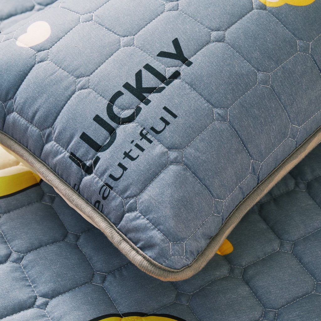 Ga giường và vỏ gối cotton trần bông cao cấp mẫu mới 2022, thảm bọc đệm cotton thoáng khí mềm mại thấm hút mồ hôi