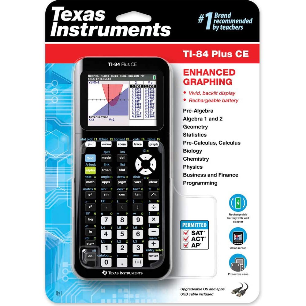 TI-84 PLUS CE PYTHON, MÁY TÍNH KHOA HỌC LẬP TRÌNH VẼ ĐỒ THỊ TEXAS INSTRUMENTS TI-84PLUS CE PYTHON