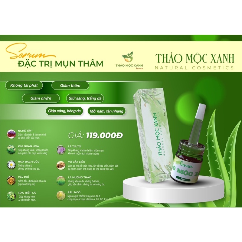 thảo mộc xanh 5 lọ 600k sale còn 359k