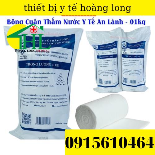 Bông Cuộn Thấm Nước Y Tế An Lành - Bông Cân 01Kg