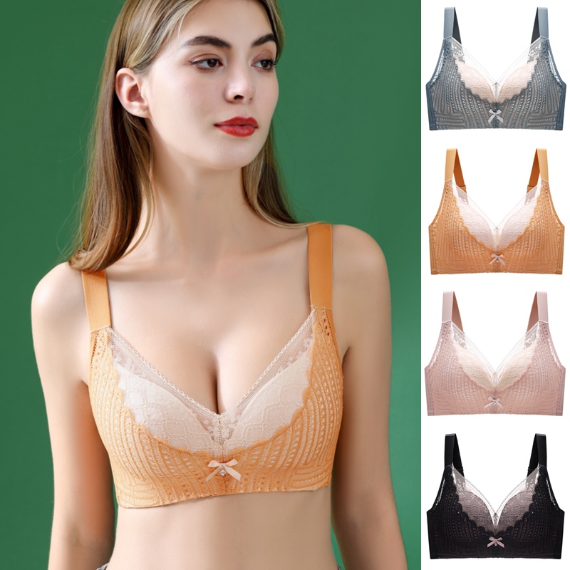 Áo Ngực Ren Mỏng Liền Mạch - Không Dây, Push-Up, Hỗ Trợ Tốt - Size Lớn 34C đến 46E