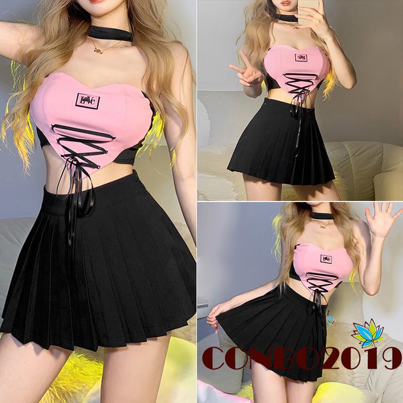 Áo Croptop Sát Nách Hoạ Tiết Chữ In Thời Trang Mùa Hè Cho Phái Nữ