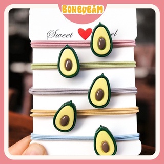 Dây Thun Cột Tóc,Dây Buộc Tóc Hình Trái Bơ Dễ Thương