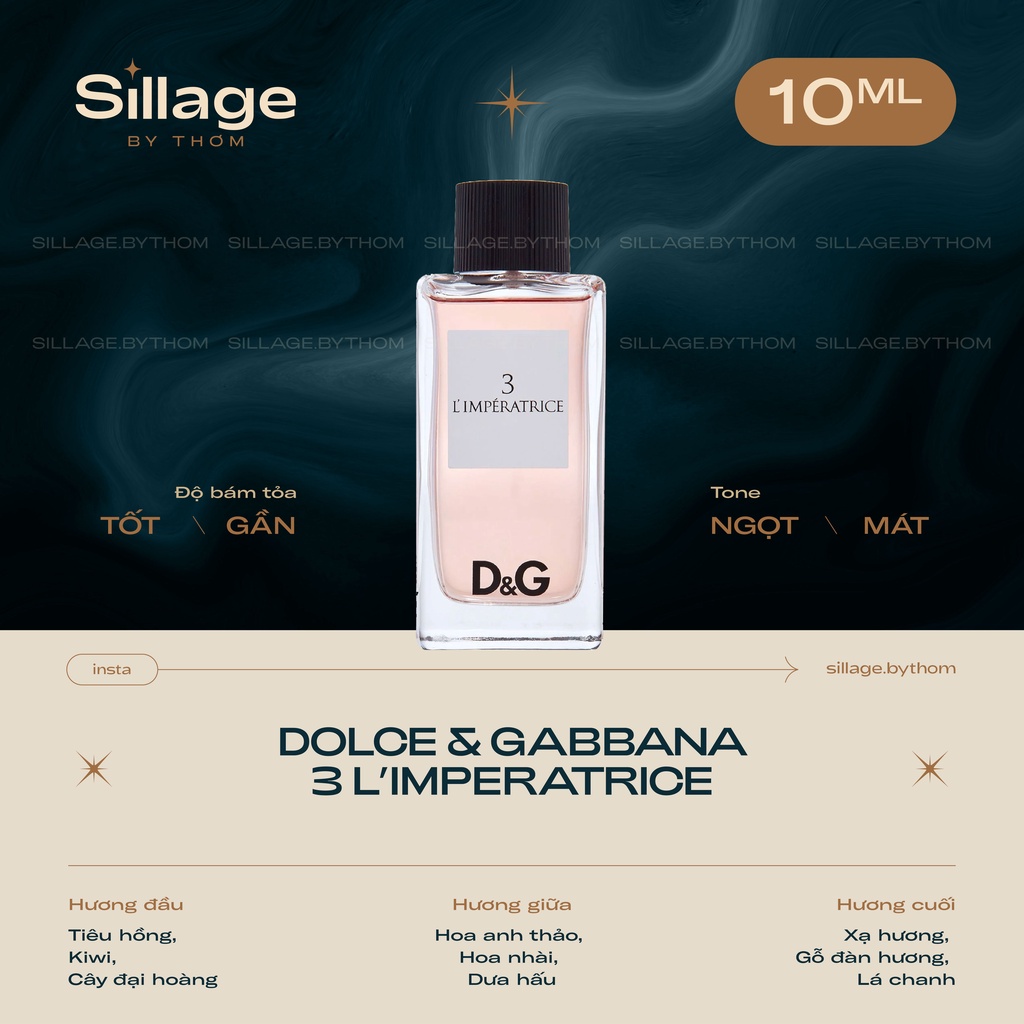 D&G ANTHOLOGY L’IMPERATRICE 3 EDT | Mẫu thử nước hoa nữ