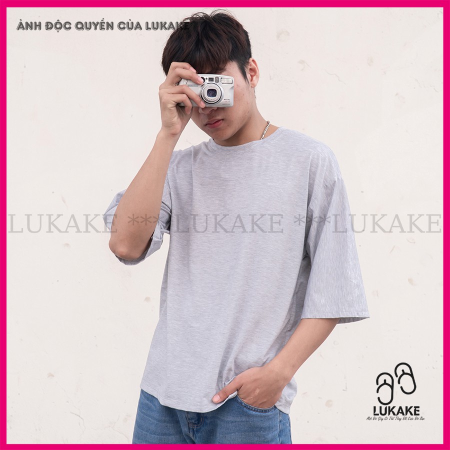 Áo Thun Trơn Tay Lỡ 100 cotton❤️FREESHIP❤️  - Áo Phông Trơn Unisex Over size from rộng LUKAKE