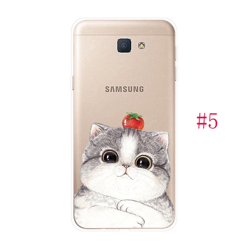 Ốp lưng TPU mềm cho Samsung Galaxy J2 J5 J7 Prime J1 2016 J1 Mini Mèo và chó dễ thương Hoa văn