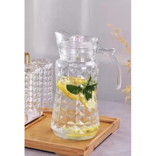 Bình Nước DELI Thuỷ Tinh Vàng Trắng 1.7L