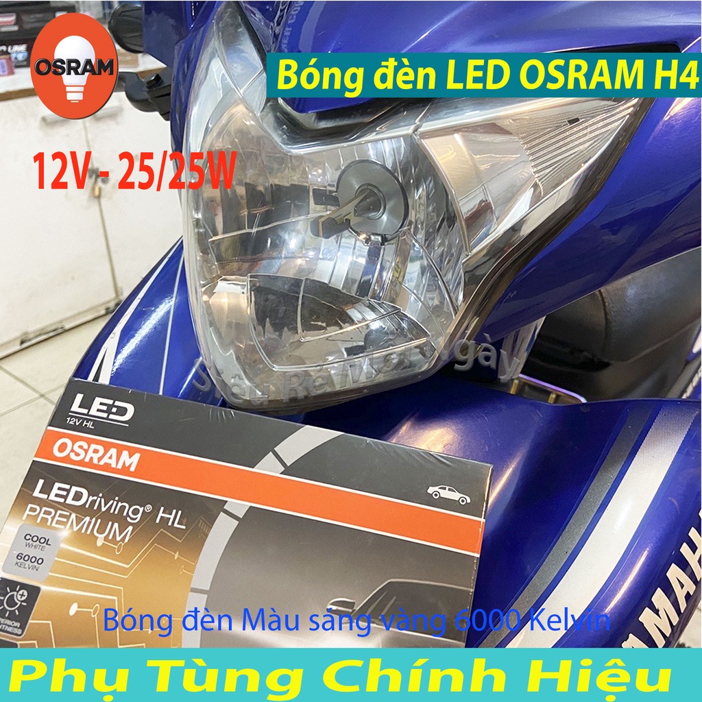 BÓNG ĐÈN LED OSRAM H4 PREMIUM XE SH, EXCITER, MÔ TÔ, Ô TÔ SIÊU SÁNG TRẮNG