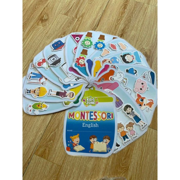 Học Liệu Montessori Song Ngữ Anh- Việt Cho Bé 1y+