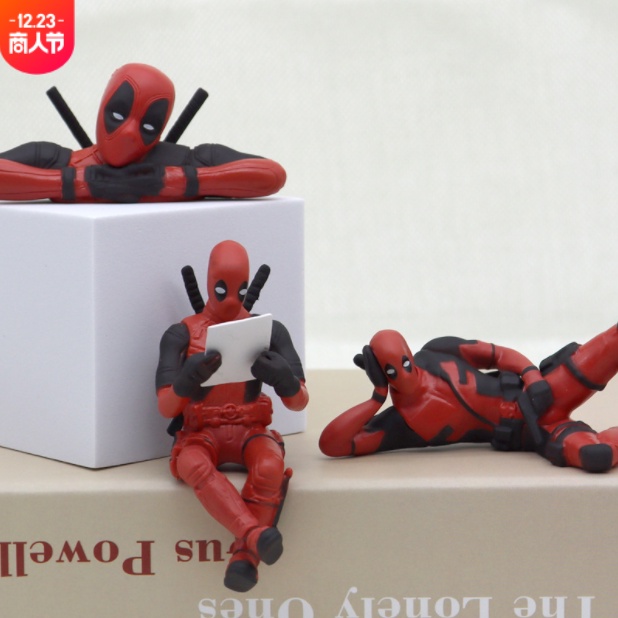 Mô Hình Nhân Vật Dead Pool 3 Tư Thế Khác Nhau, Mô Hình Marvel, Trang Trí Phòng Làm Việc, Góc Học Tập