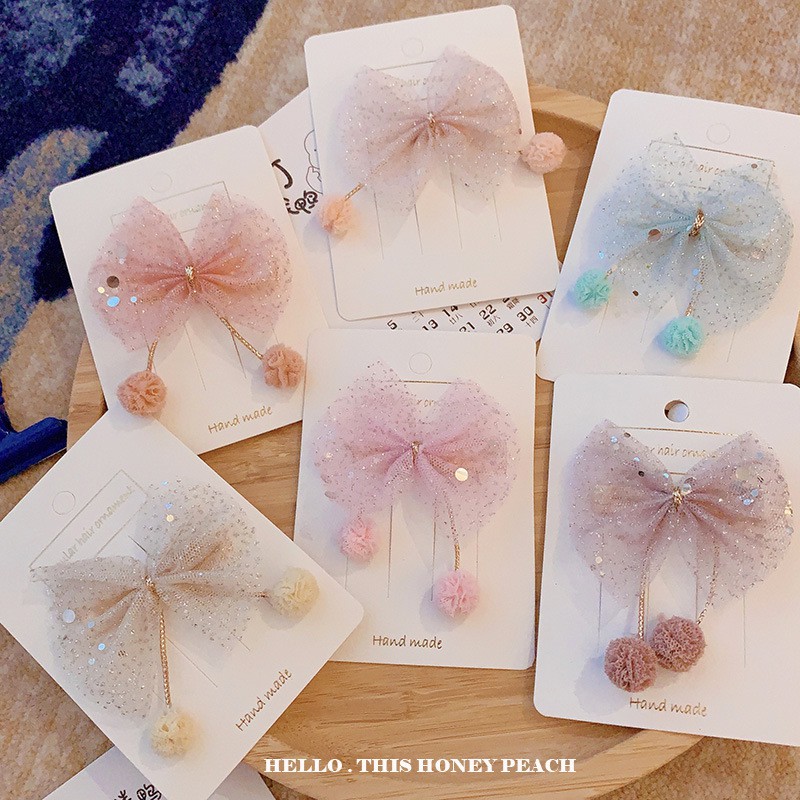 1 Kẹp tóc công chúa KIDSBOWS hình nơ kiểu dáng dễ thương cho bé gái