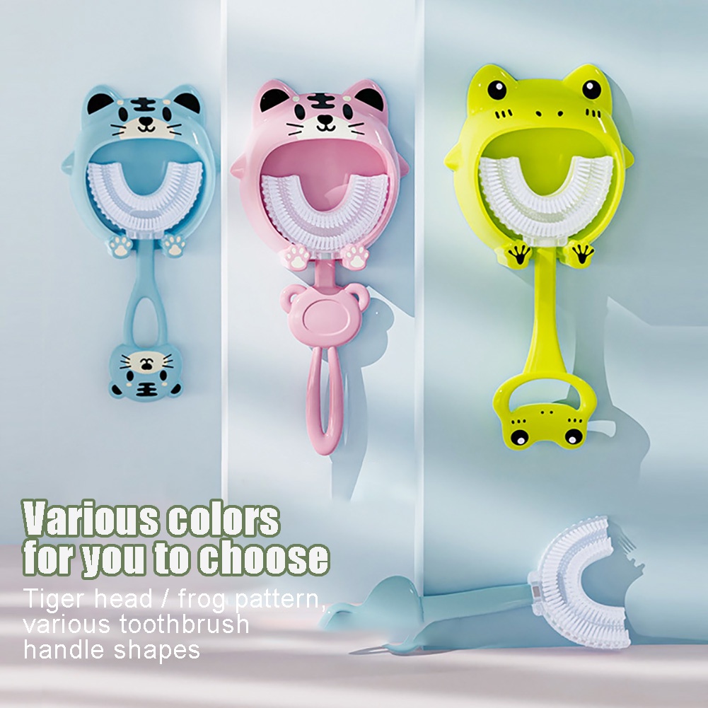 Bàn chải đánh răng chăm sóc răng trẻ em hình chữ U Bàn chải đánh răng trẻ em Chăm sóc răng miệng Vệ sinh Bàn chải đánh răng cho bé Đánh răng cho bé Hiện vật miyia