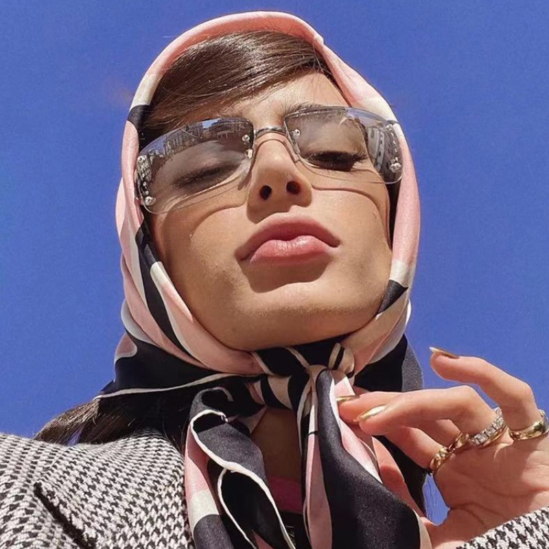 (YUZHU) Kính Râm Thời Trang Đính Kim Cương Cổ Điển Y2k Babes