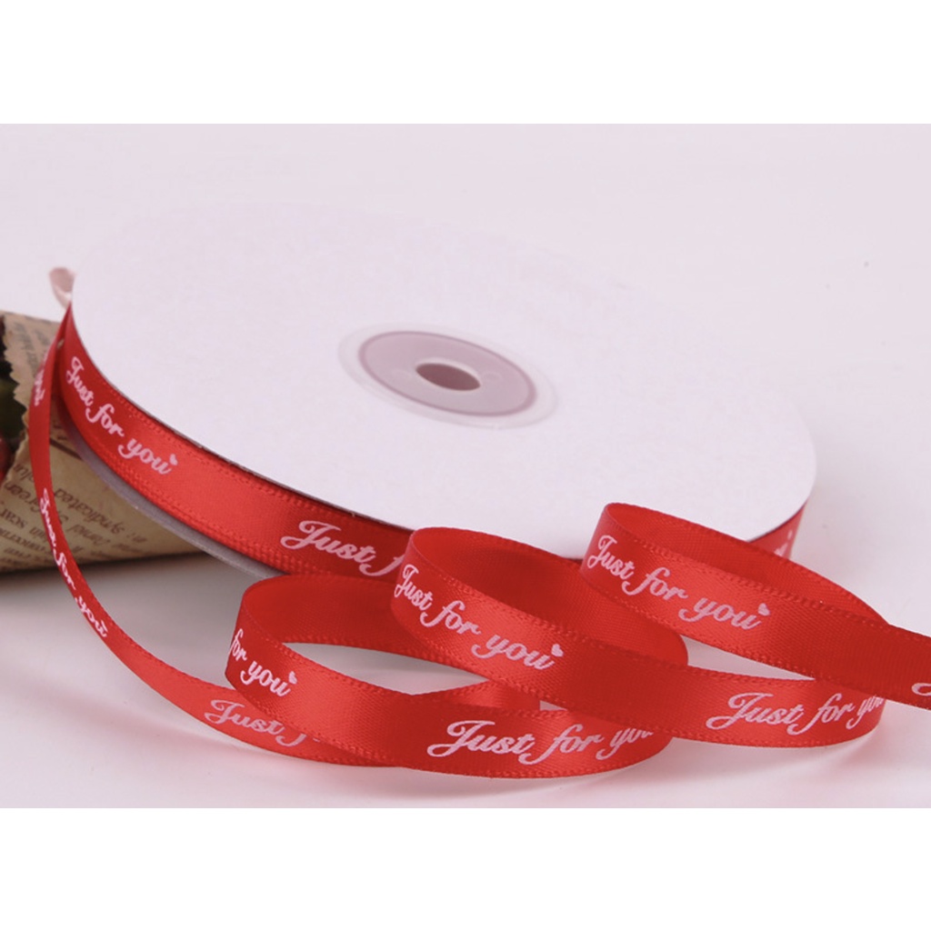 Cuộn ruy băng Just for you nhiều màu, bản rộng 1cm, dài 45m