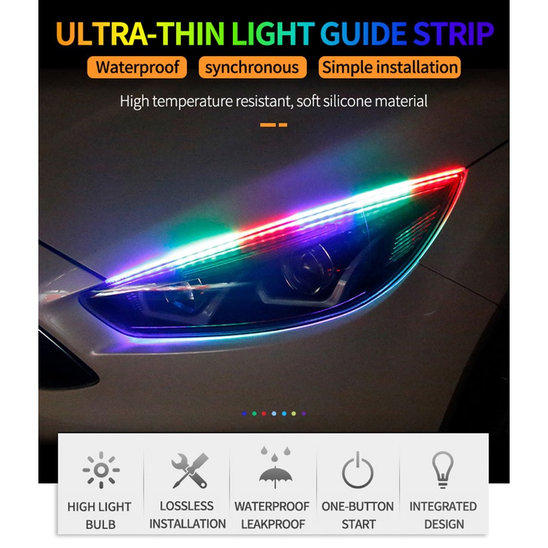 Dây Đèn LED Rgb Nhiều Màu Sắc Dùng Trang Trí Đèn Pha DIY