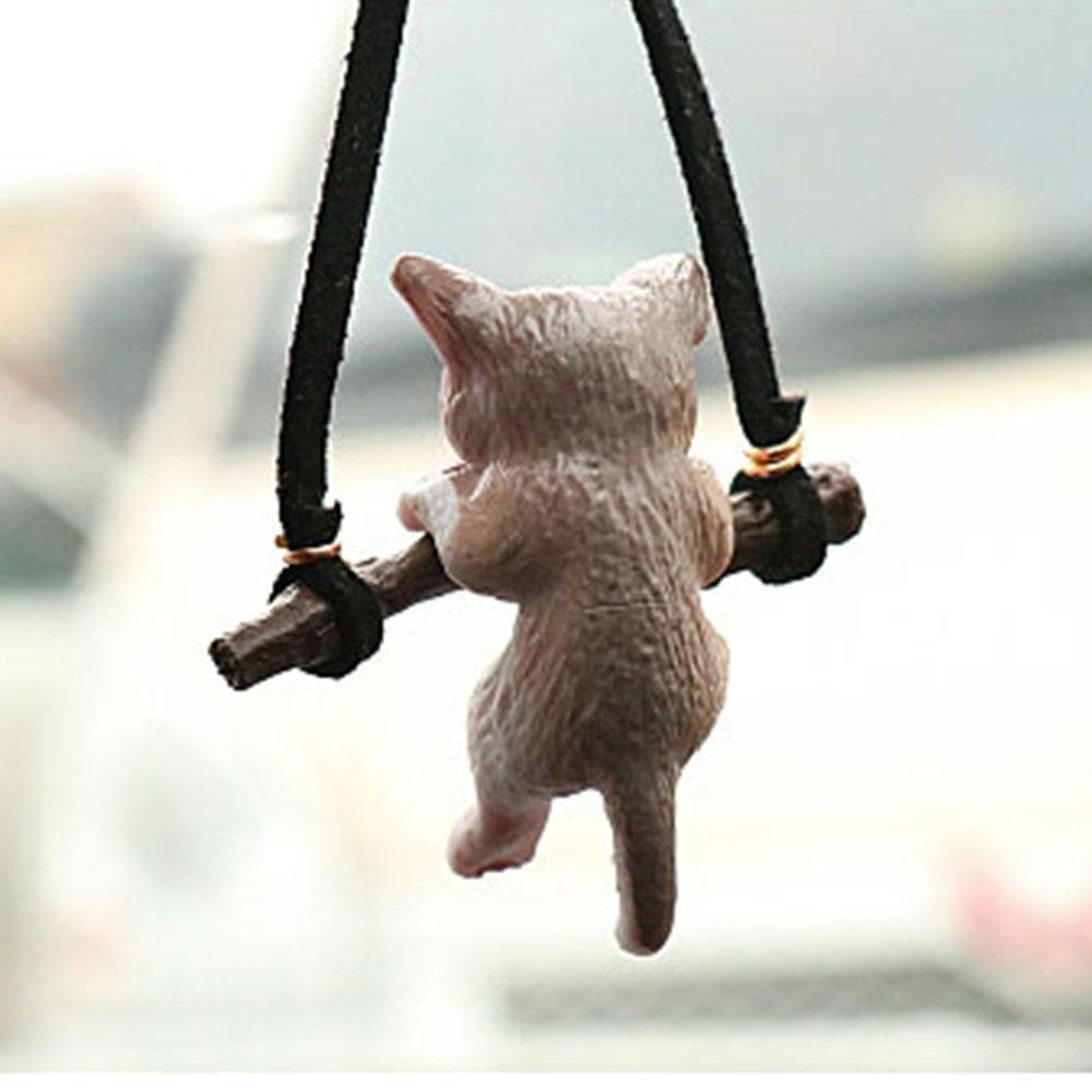 Norman Đồ Chơi Trang Trí Nội Thất Xe Hơi Hình Chú Mèo Ngồi Trên Cành Cây