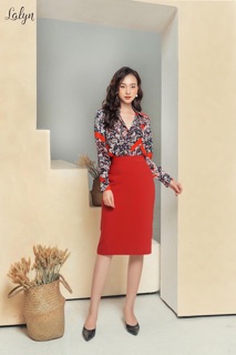 Chân váy bút chì nhiều màu Hoa Việt