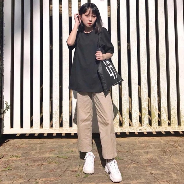 Sét áo phông rộng + quần kaki ( cho nữ) | BigBuy360 - bigbuy360.vn