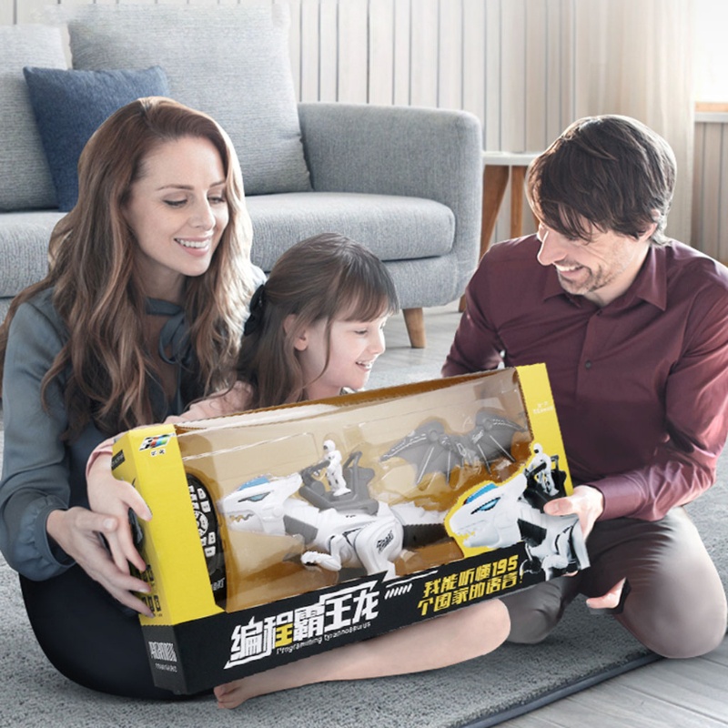 Rô Bốt Khủng Long Điều Khiển Từ Xa Đồ Chơi Thông Minh Cho Trẻ Em