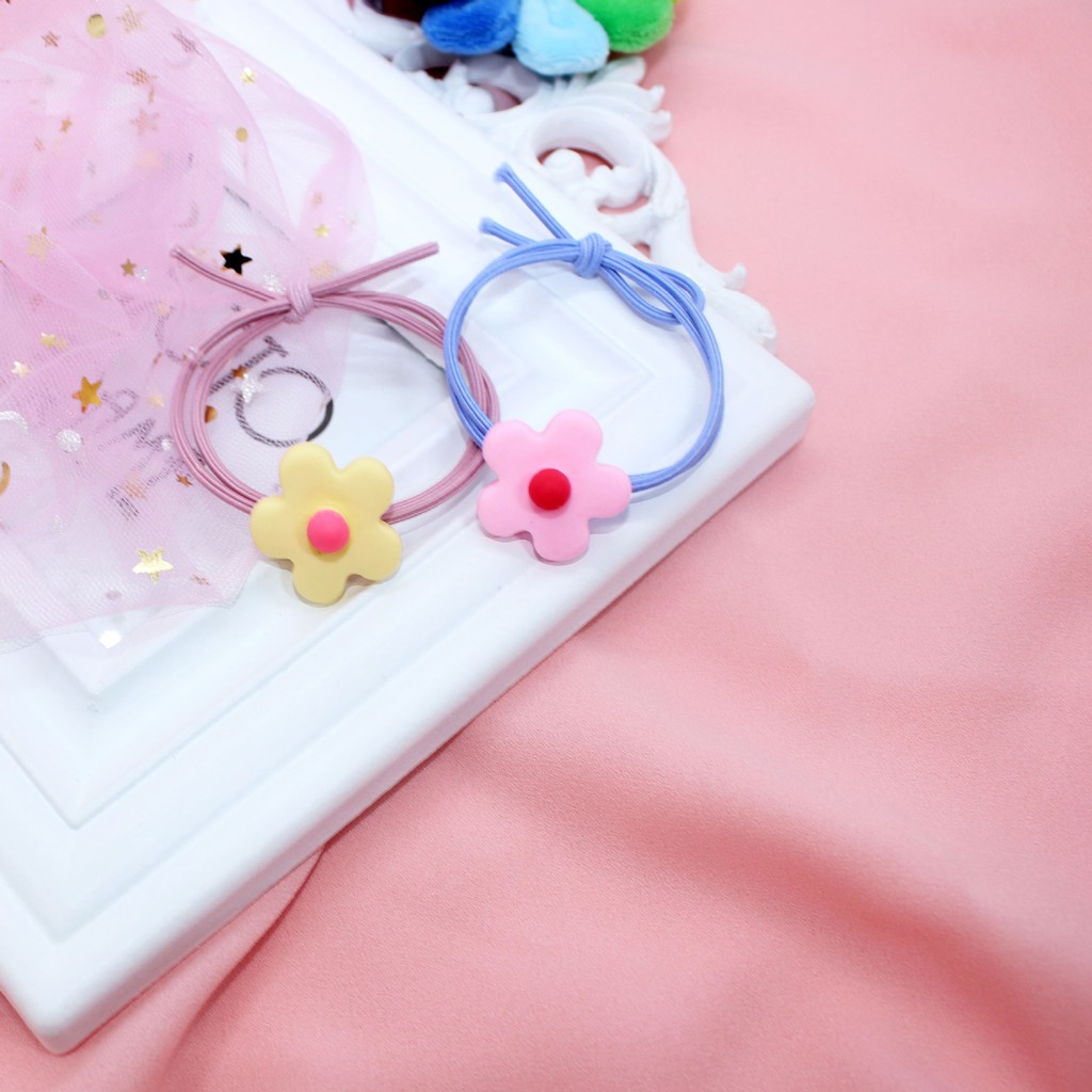 CT30 Cột tóc hoa nhiều màu sắc xinh xắn