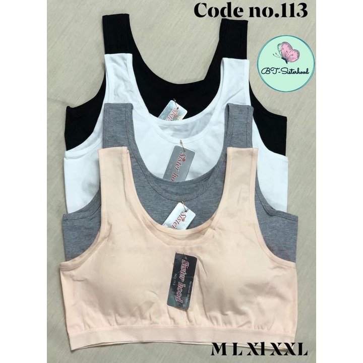 Áo lót Bra vải cotton Thái Lan Sisterhood 113, Form Cup B, không gọng, co giản tốt, mặc nhẹ, phù hợp với học sinh