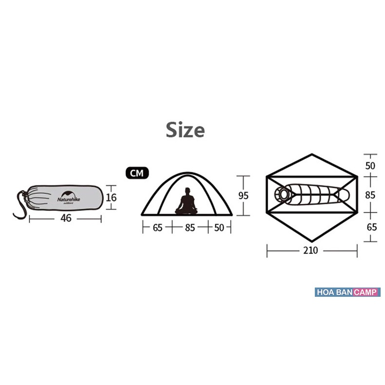 Lều 1 Người Siêu Nhẹ NatureHike VIK Series NH18W001-K