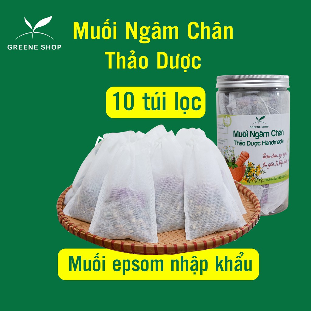 Set 10 túi muối ngâm chân thảo dược Greene (Handmade) | BigBuy360 - bigbuy360.vn