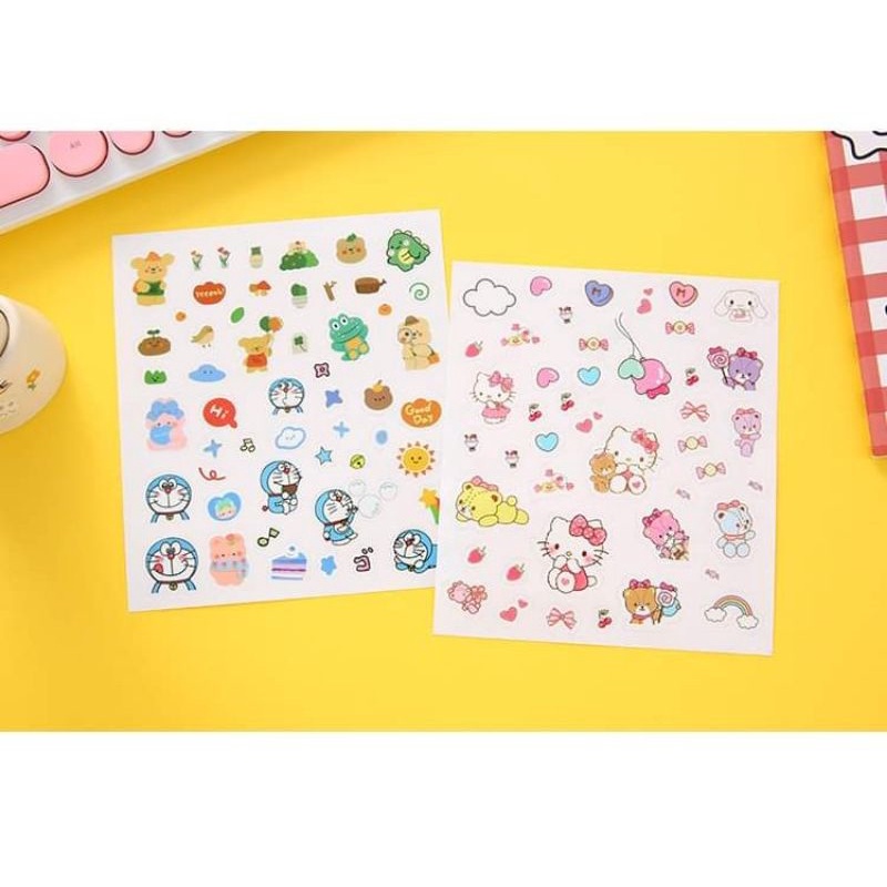 🌻STICKER DÁN HELLO KITTY DORAEMON GẤU DÂU LOTSO🎀